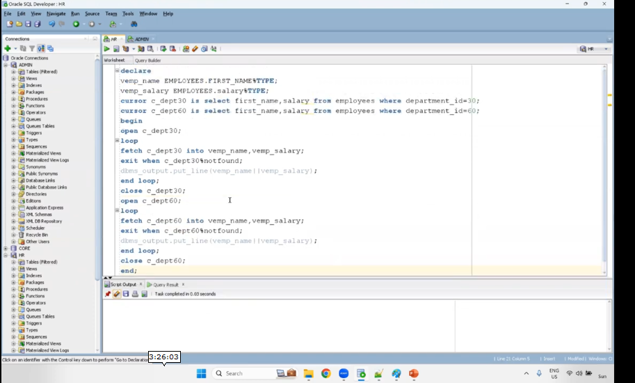 dashboard screenshot of MySQL project